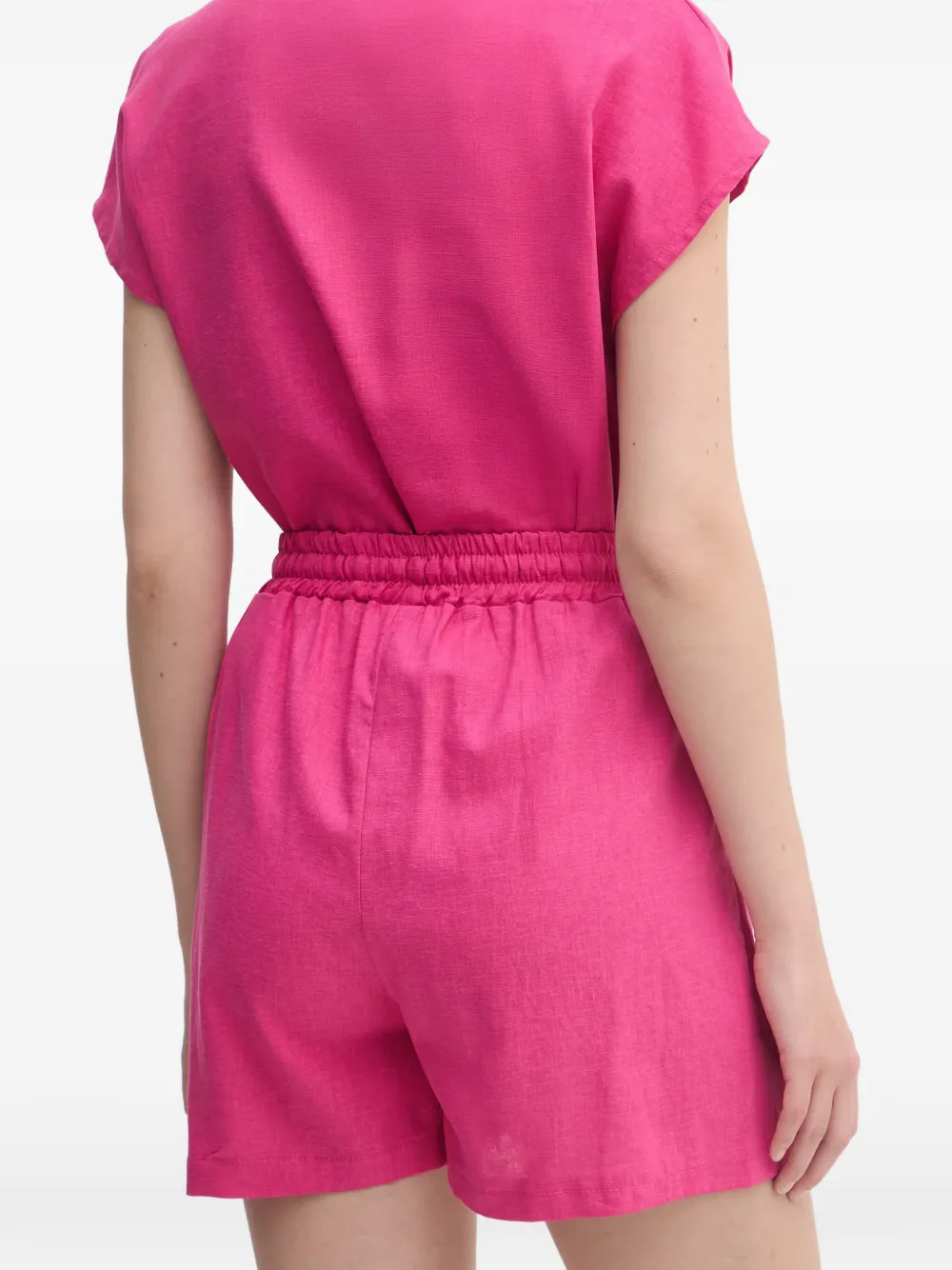 Gaudi Shorts met trekkoordtaille en logoplakkaat Roze