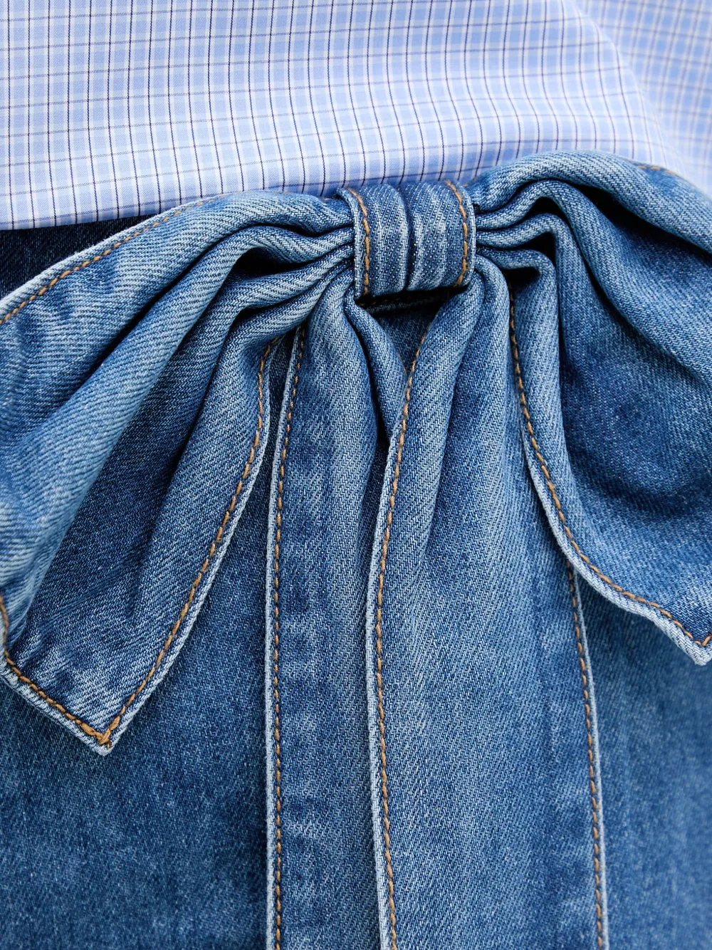 Gaudi Denim mini-rok met strikdetail Blauw