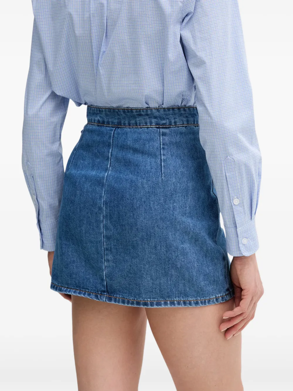 Gaudi Denim mini-rok met strikdetail Blauw