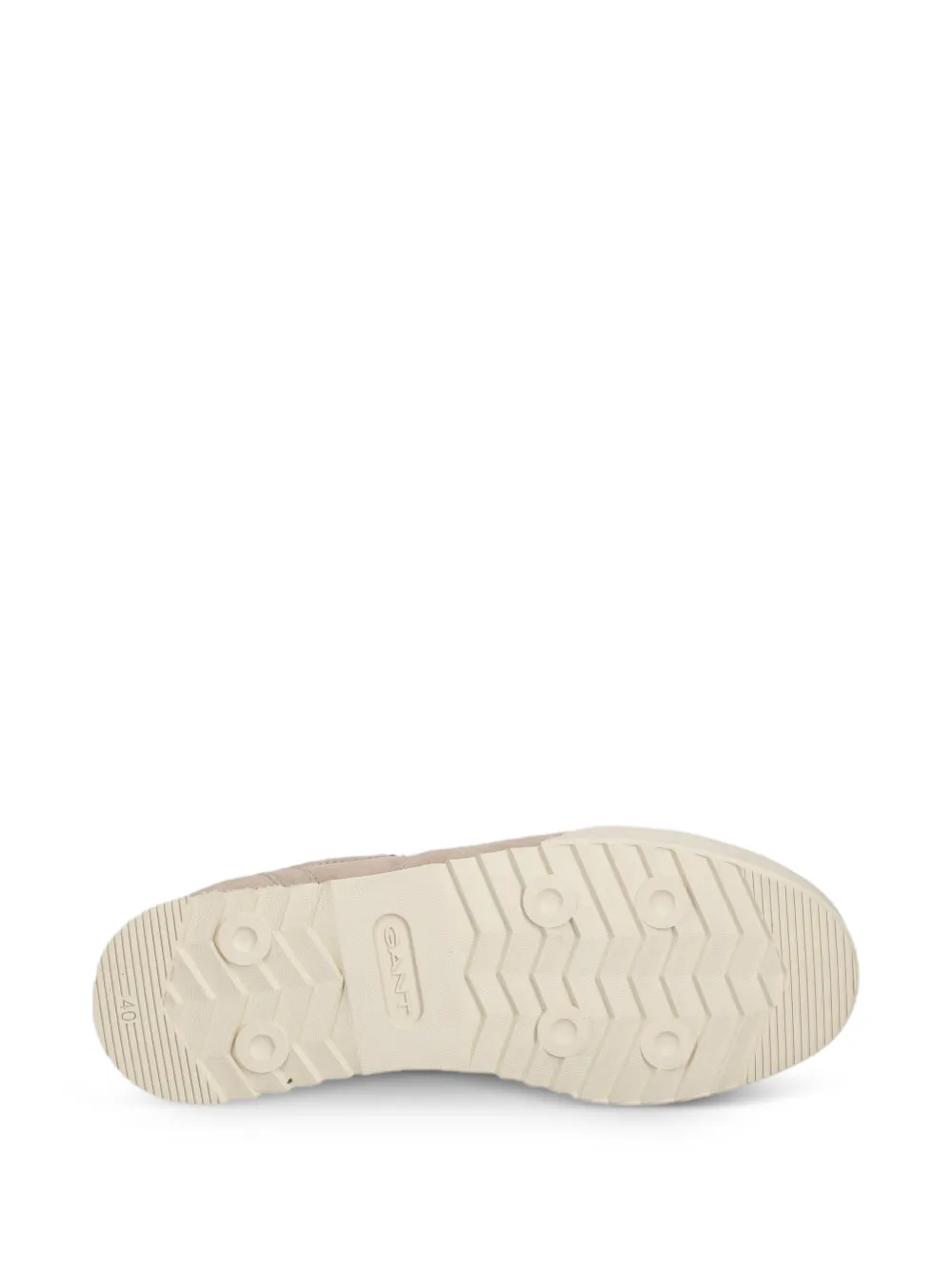 Gant Baylle geperforeerde sneakers met suède vlakken Beige