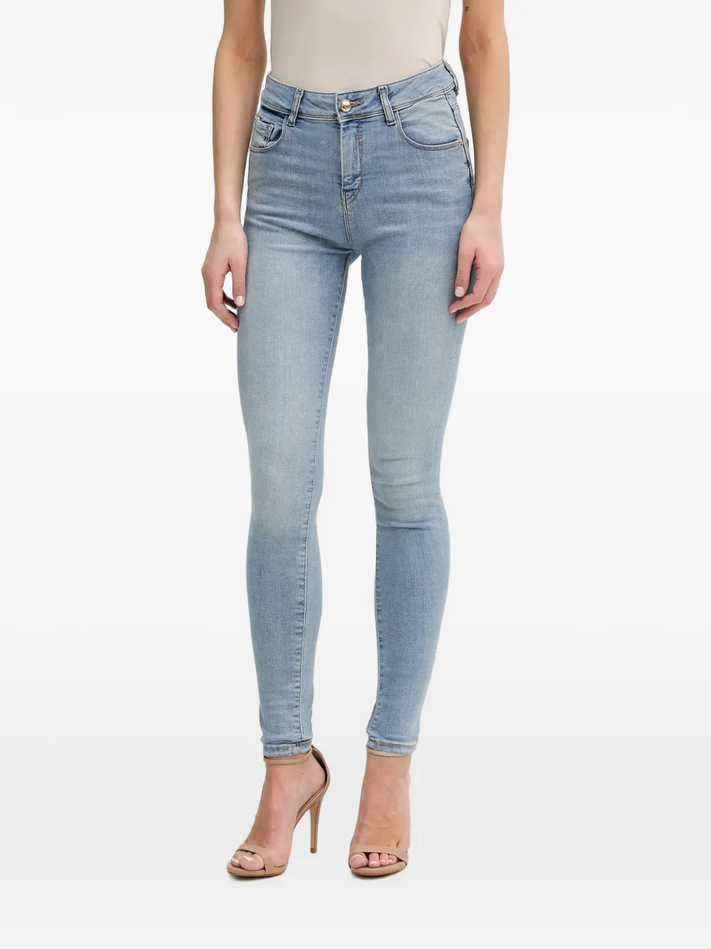 Gaudi skinny-fit whiskered jeans - Blu