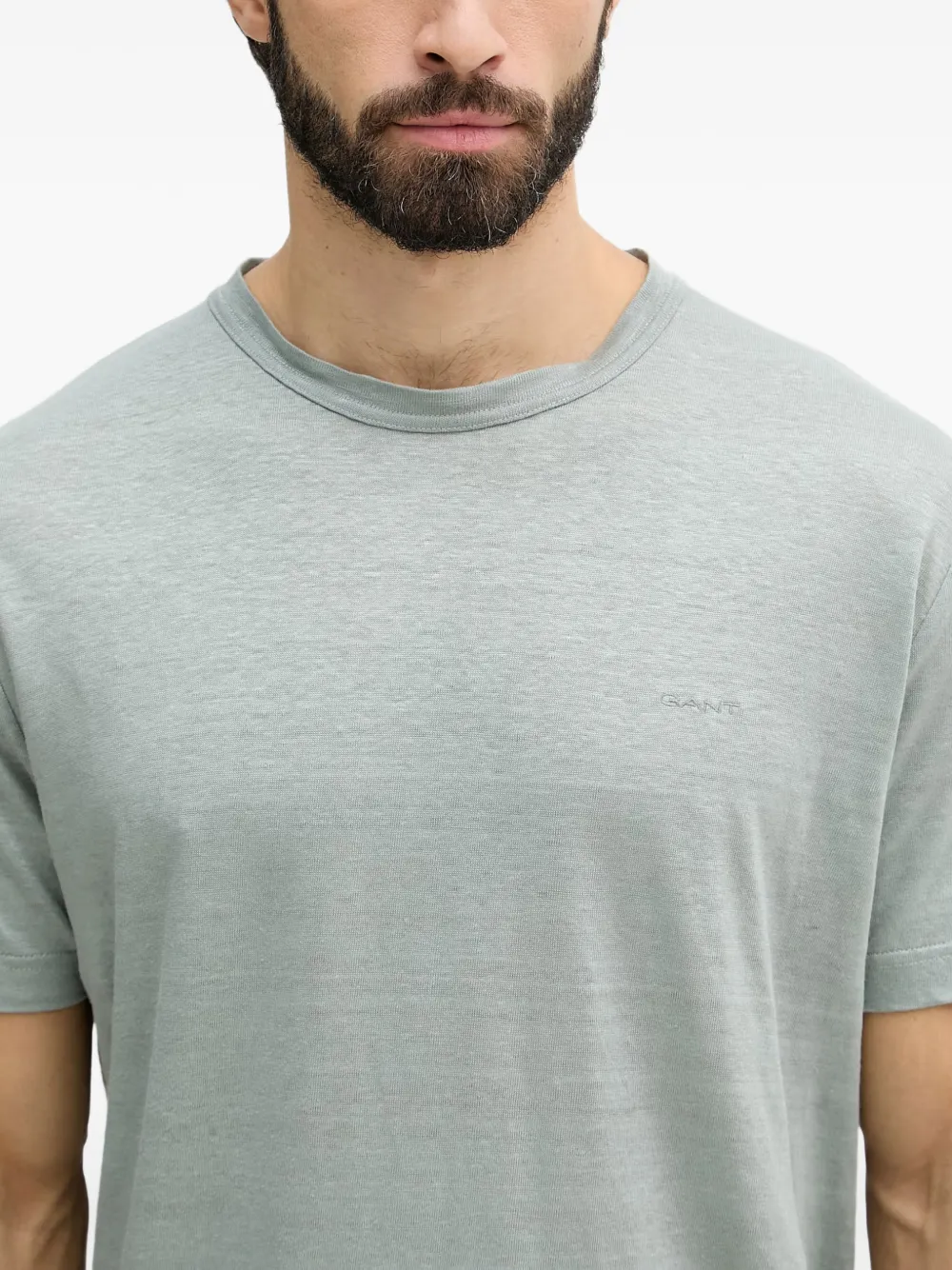 Gant T-shirt met geborduurd logo Groen