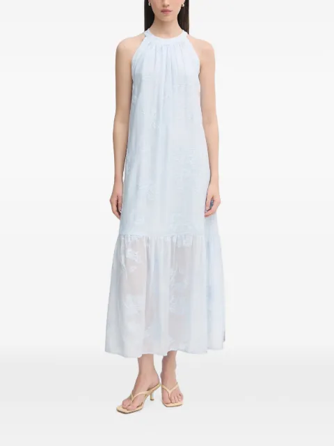 Gaudi floral-embroidered halterneck maxi dress