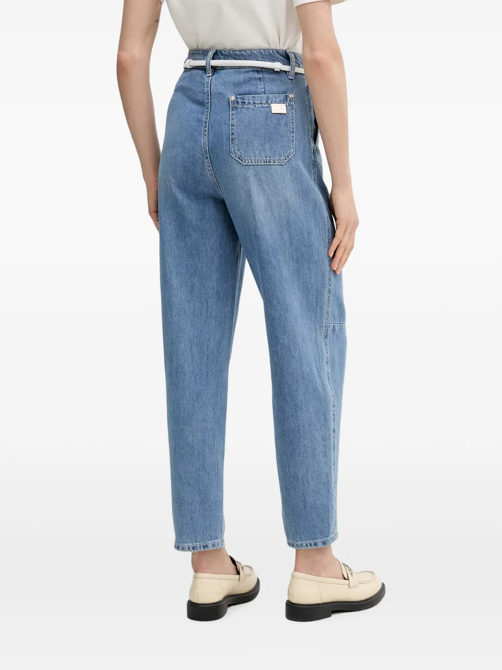 Gaudi Jeans met ceintuur en vervaagd effect Blauw