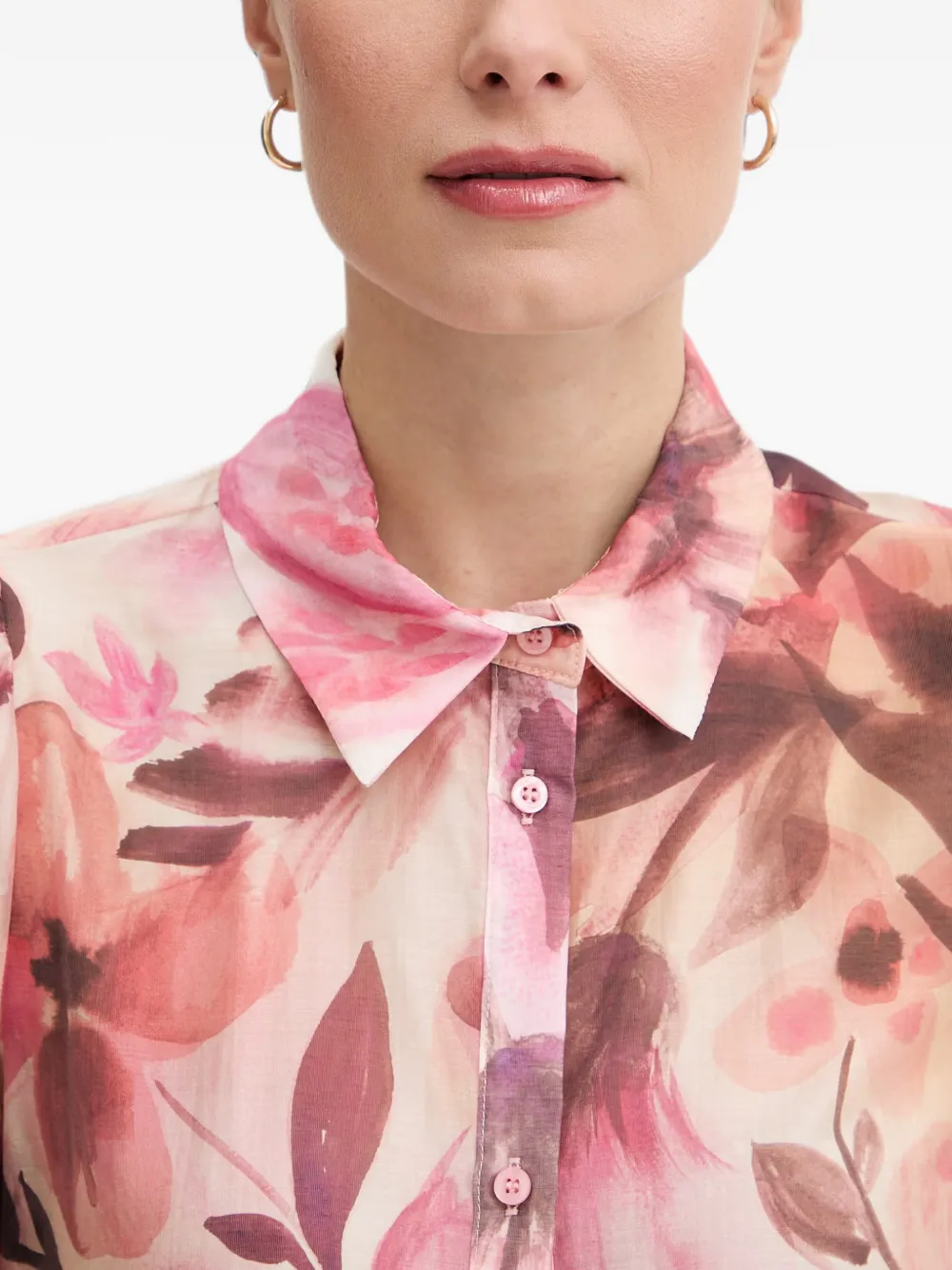 Gaudi Blouse met bloemenprint Roze