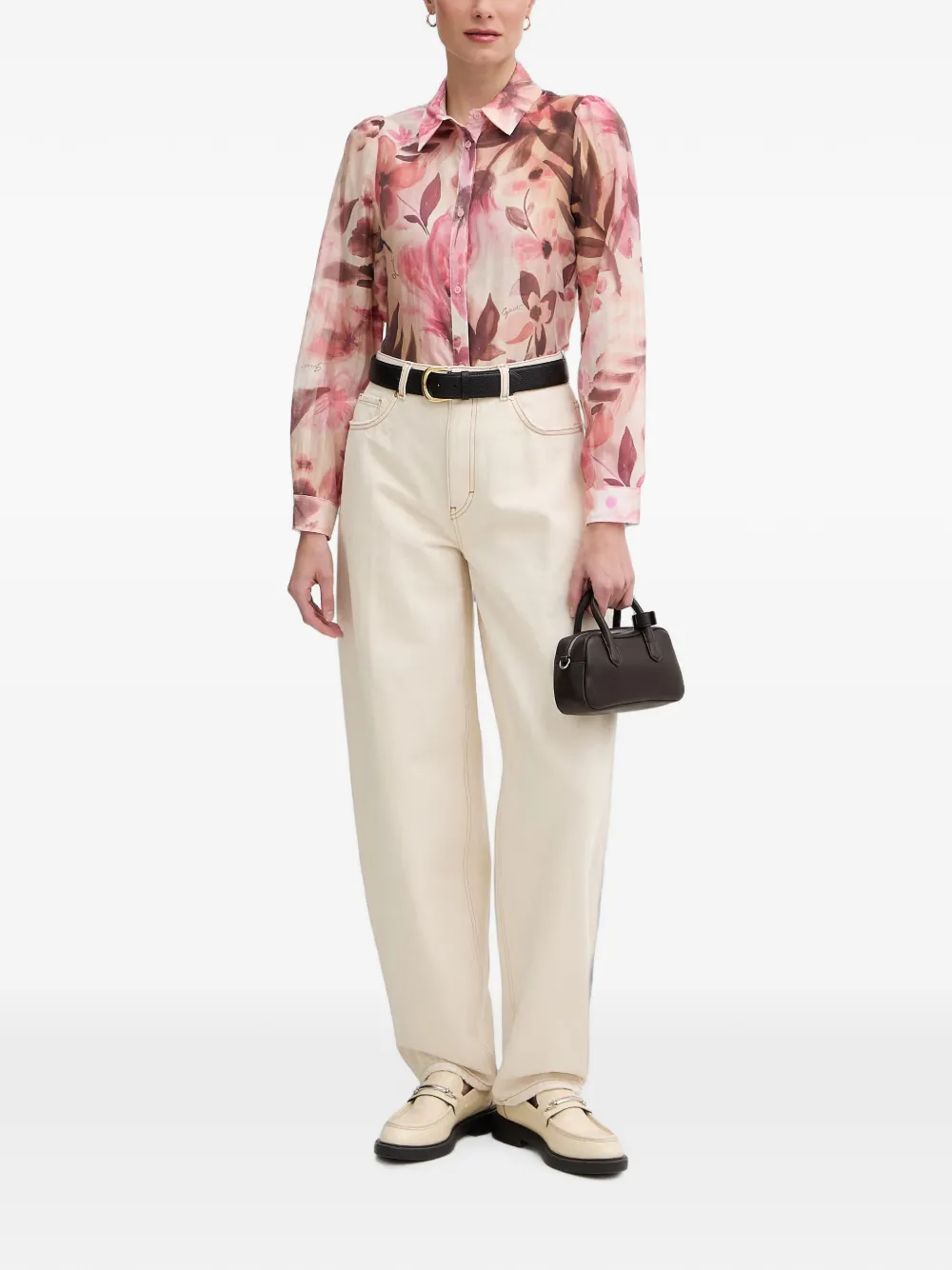 Gaudi Blouse met bloemenprint Roze