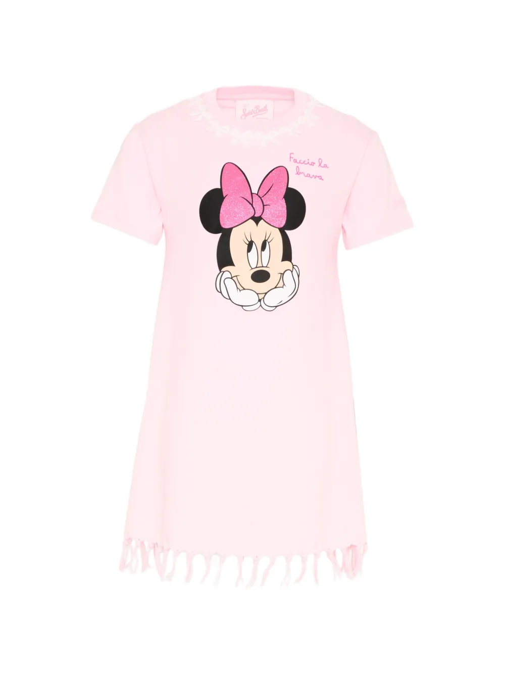 MC2 Saint Barth Kids fringe-trim Minnie Mouse dress - Rosa