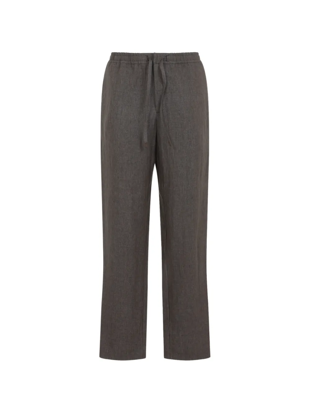 Canali drawstring-waist linen trousers - Grigio