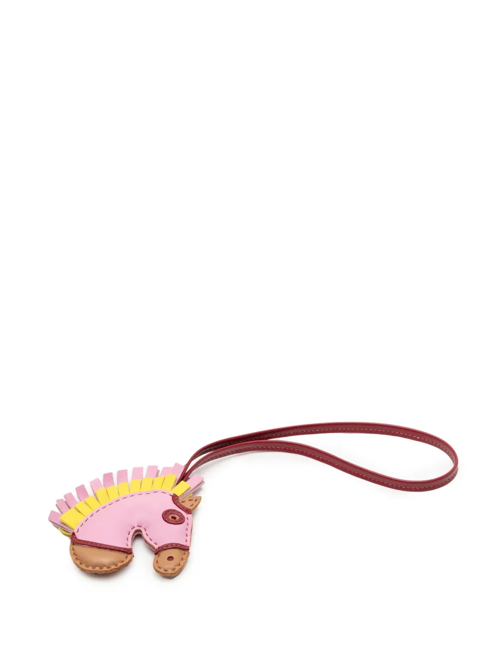Hermès Pre-Owned 2022 Milo Lambskin Geegee Camail Bag Charm key chain - Rosa