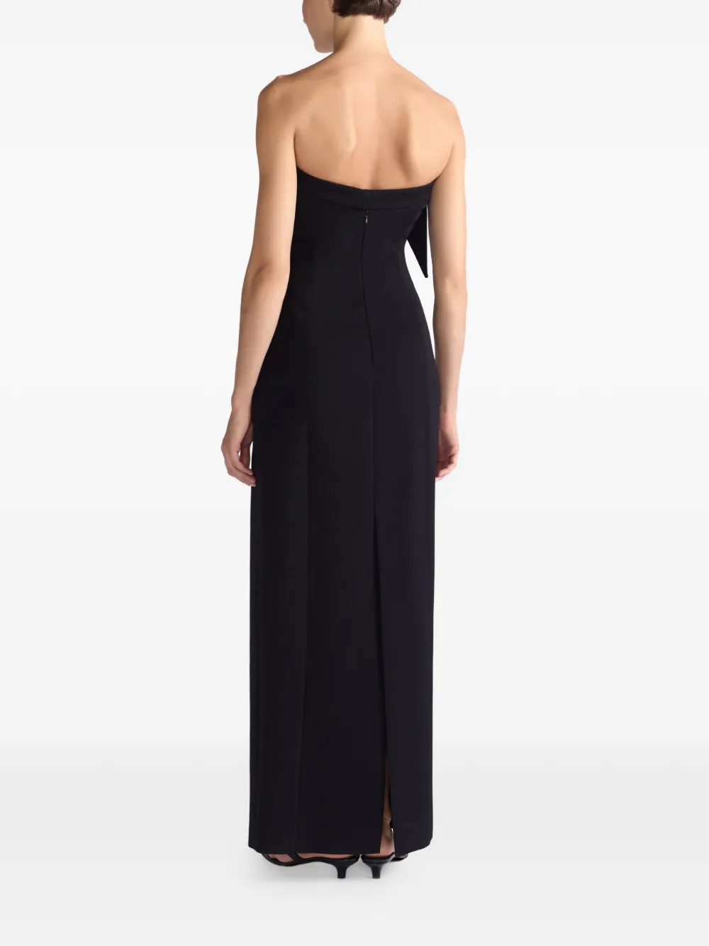 THE ARKOW Talia strapless maxi-jurk Zwart
