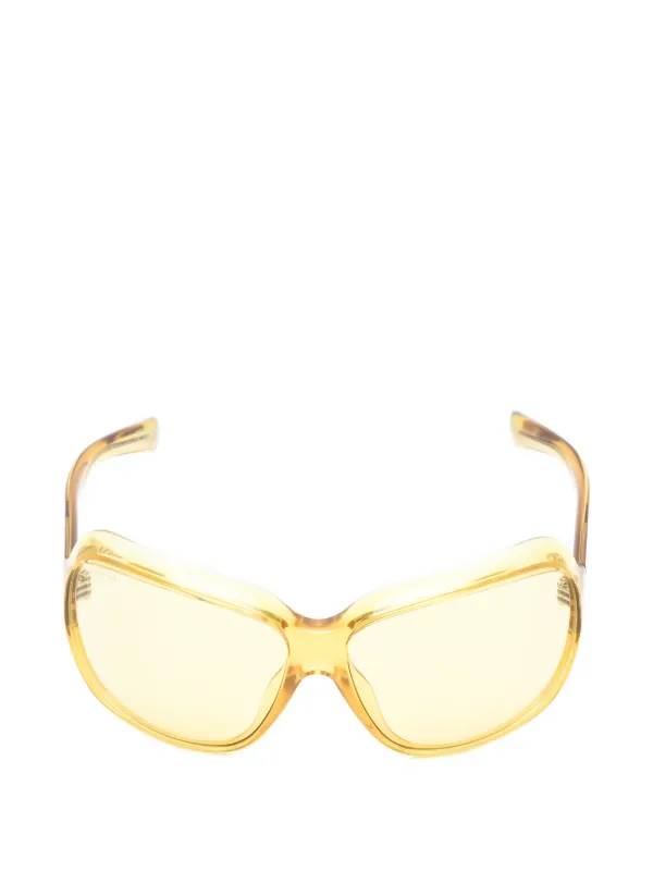Gucci Eyewear ジオメトリックフレーム サングラス | イエロー