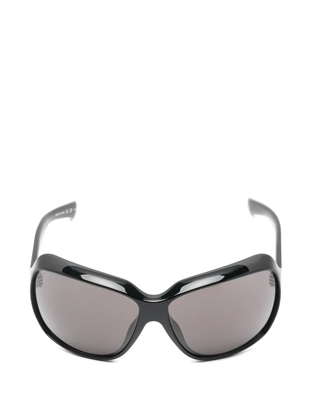 Gucci Logo-lettering Sunglasses In Black