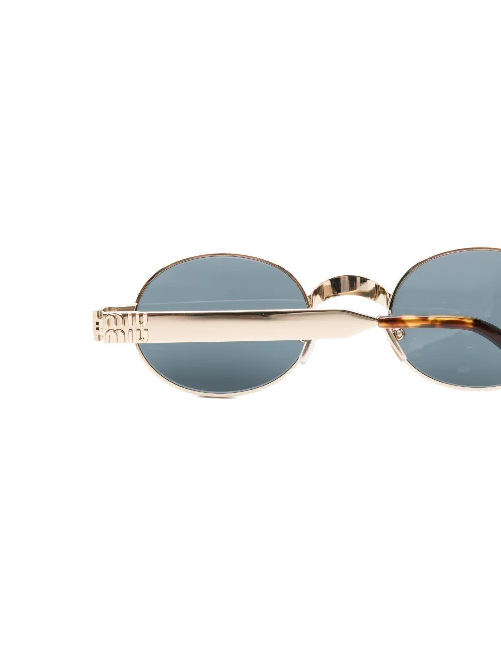 Miu Eyewear Zonnebril met rond montuur Goud