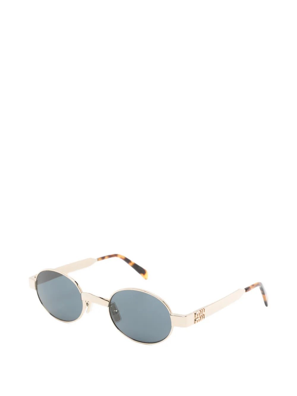 Miu Eyewear Zonnebril met rond montuur Goud