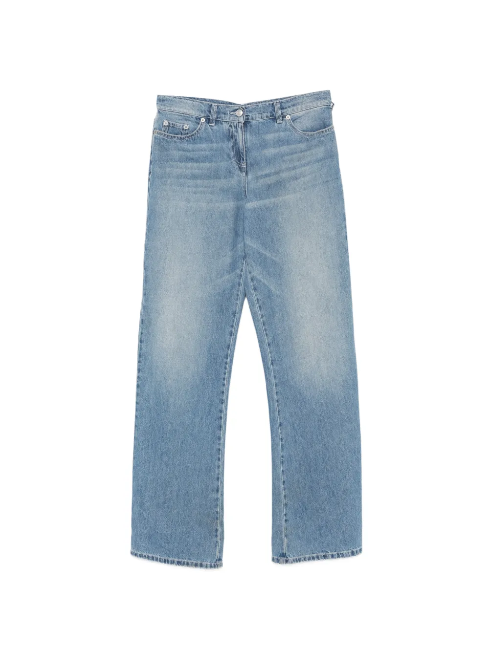 Julie Kegels Patricia logo-patch jeans - Blu