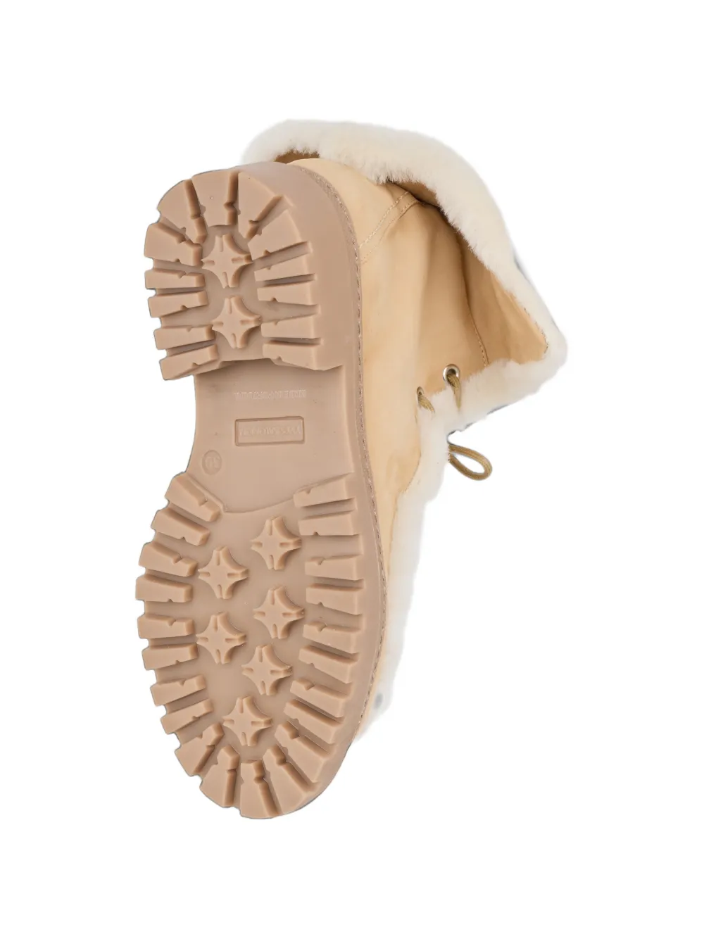 Yves Salomon Shearling-trim Suede Ankle Boots in Neutrals, view 3