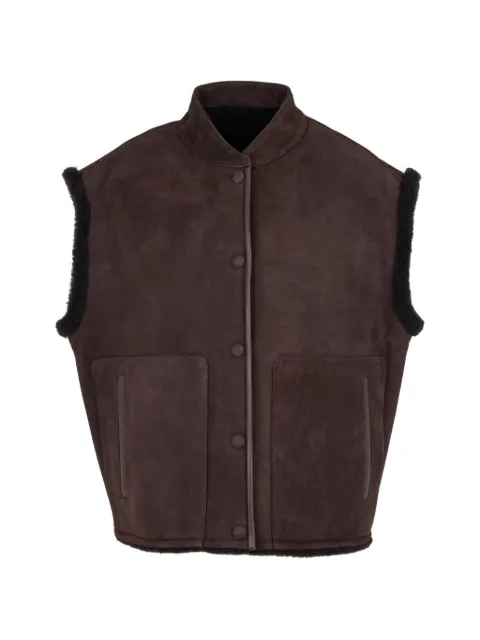 Yves Salomon shearling-trim sleeveless gilet