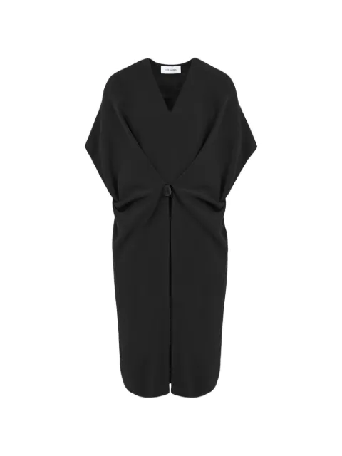 Yves Salomon vestido midi de crepé y seda drapeado