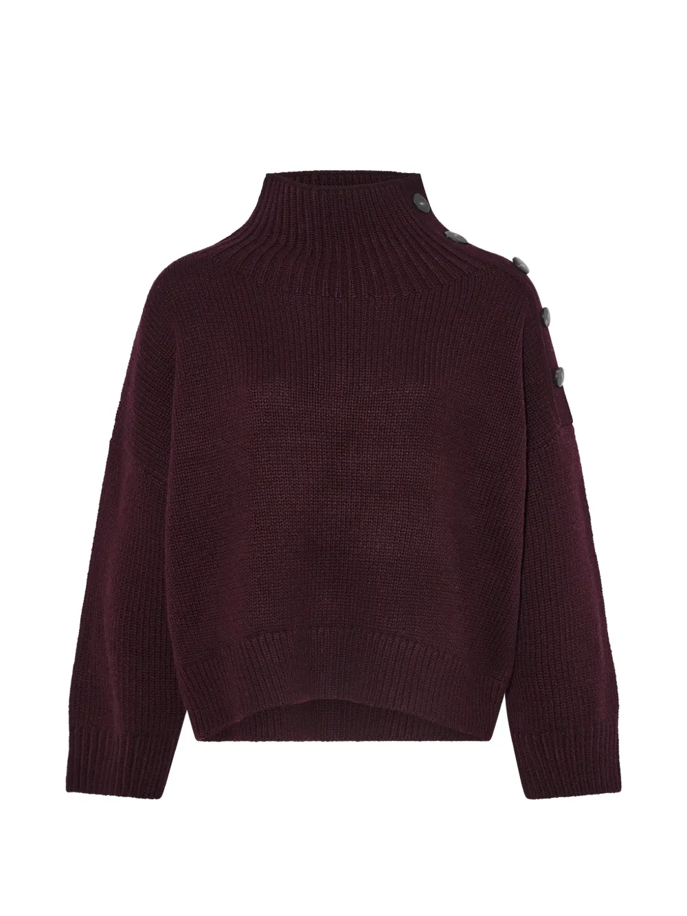 Yves Salomon button-detail high-neck sweater