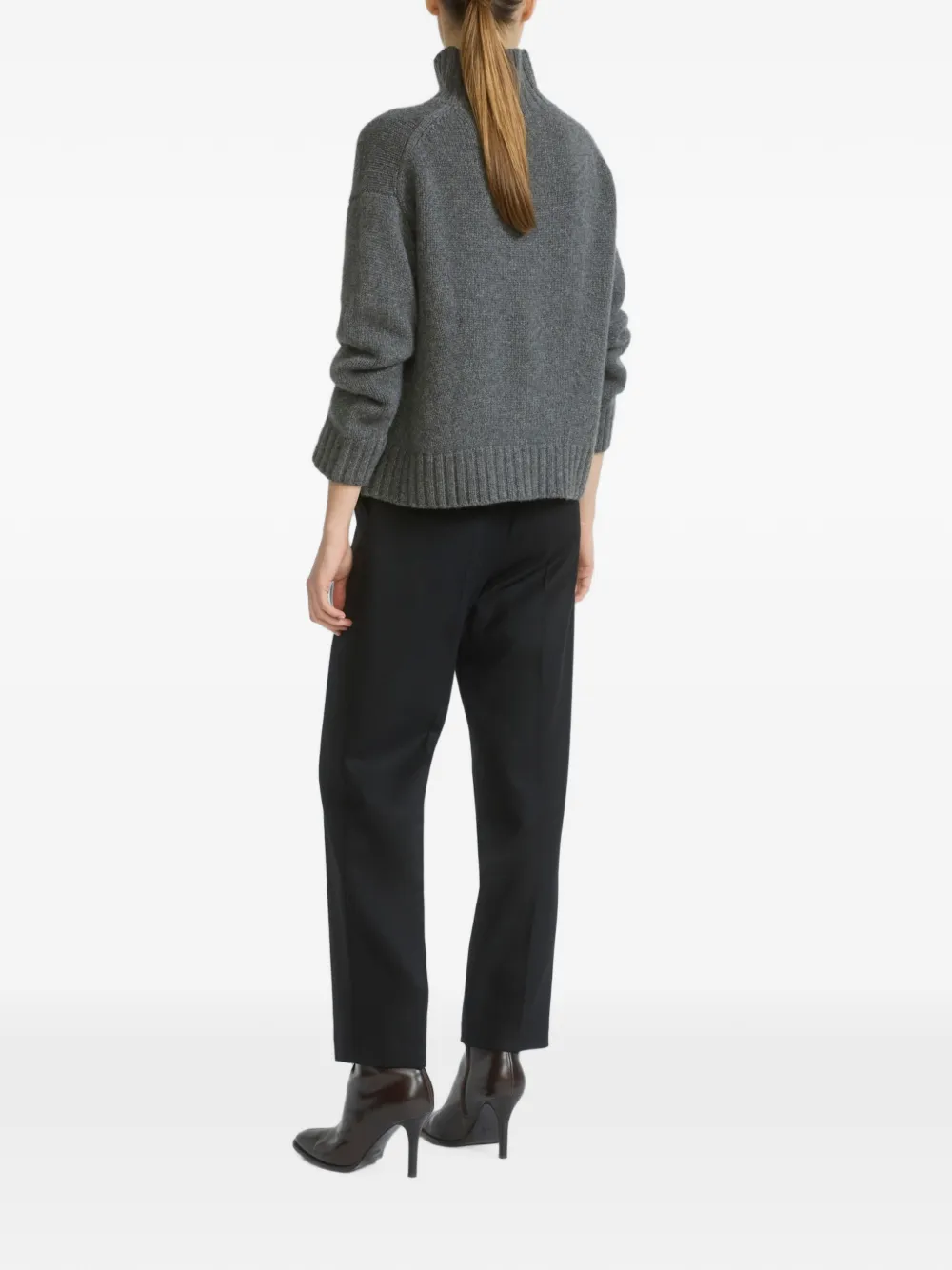 Yves Salomon Geplooide pantalon Zwart