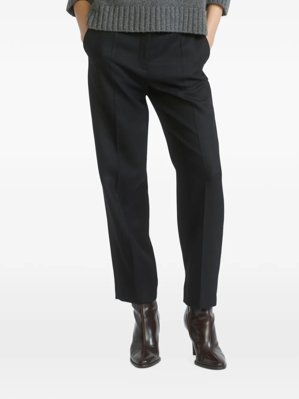 Yves Salomon Geplooide pantalon Zwart