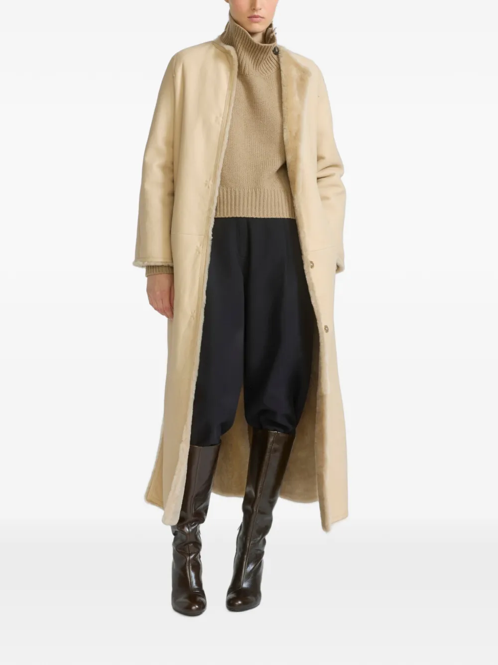 Yves Salomon Lammy coat Beige