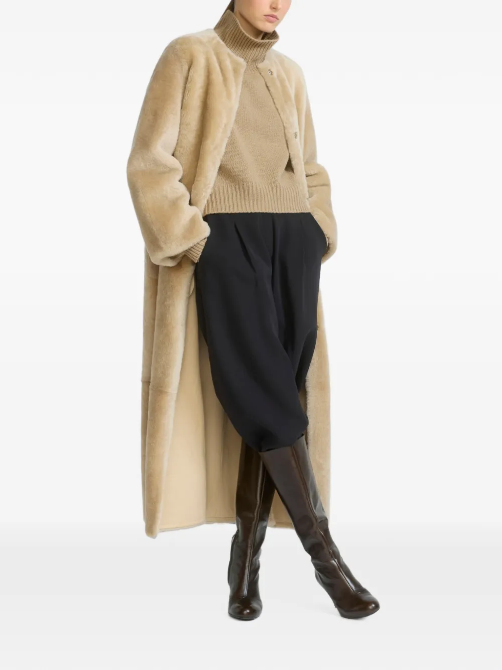Yves Salomon Lammy coat Beige