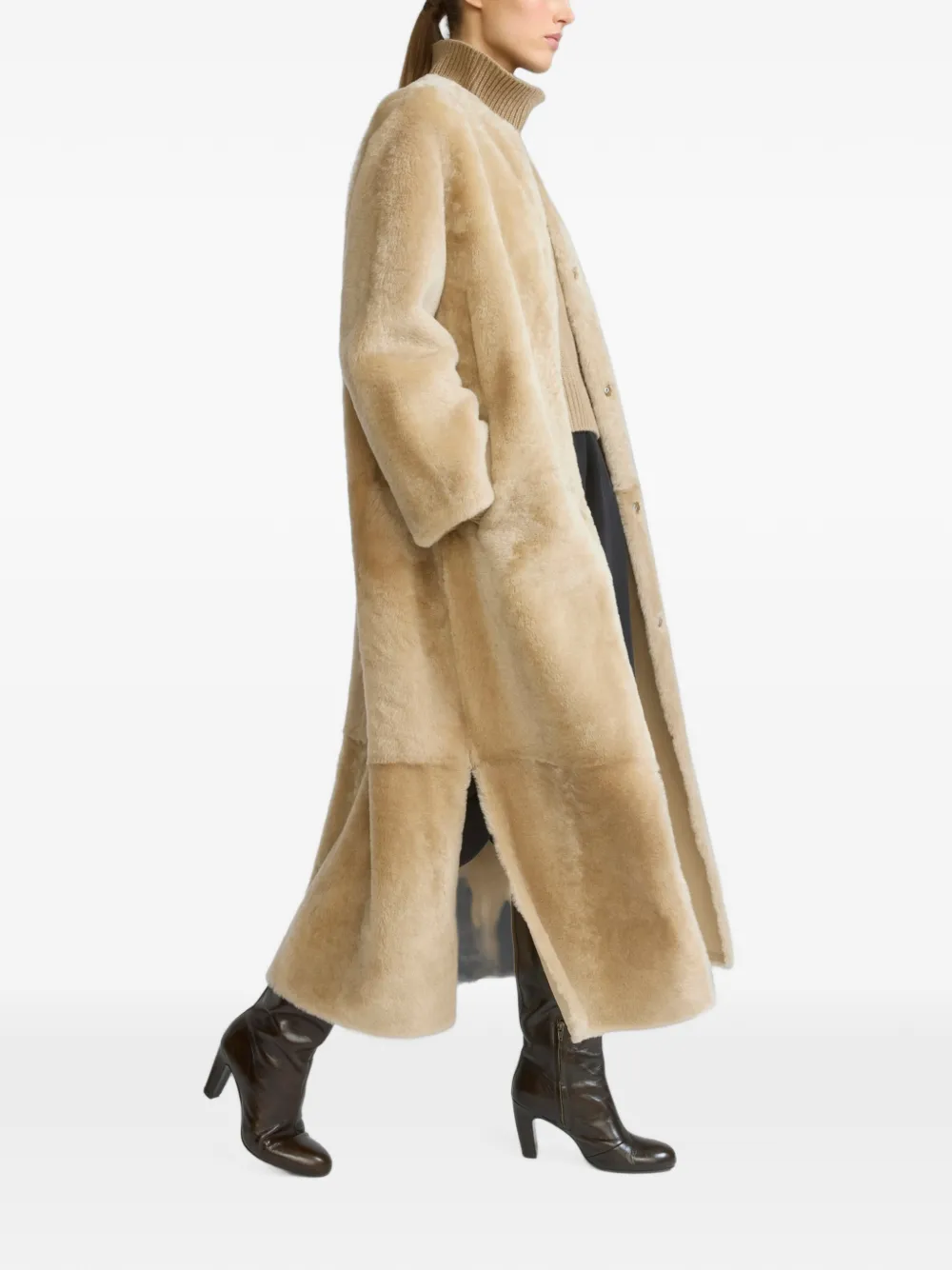 Yves Salomon Lammy coat Beige