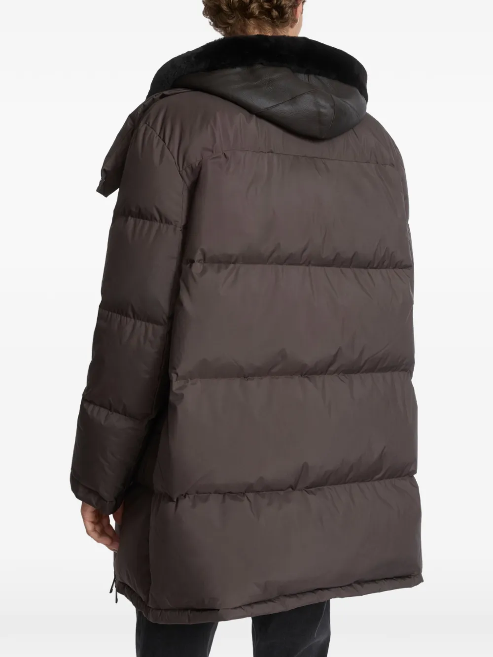 Yves Salomon shearling-bib hooded down jacket Bruin