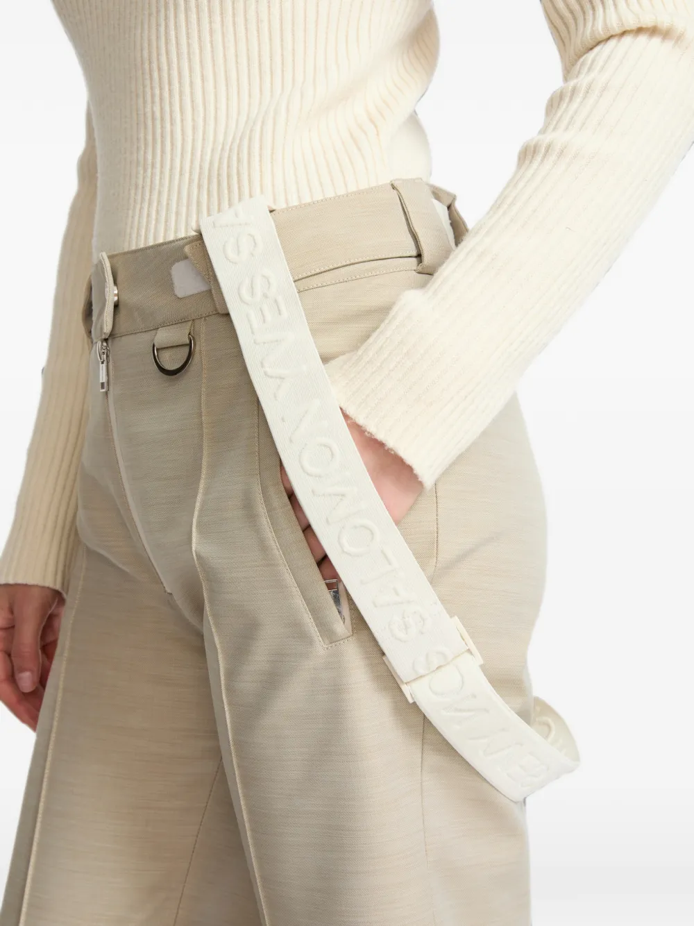 Yves Salomon Skibroek met logoband Beige