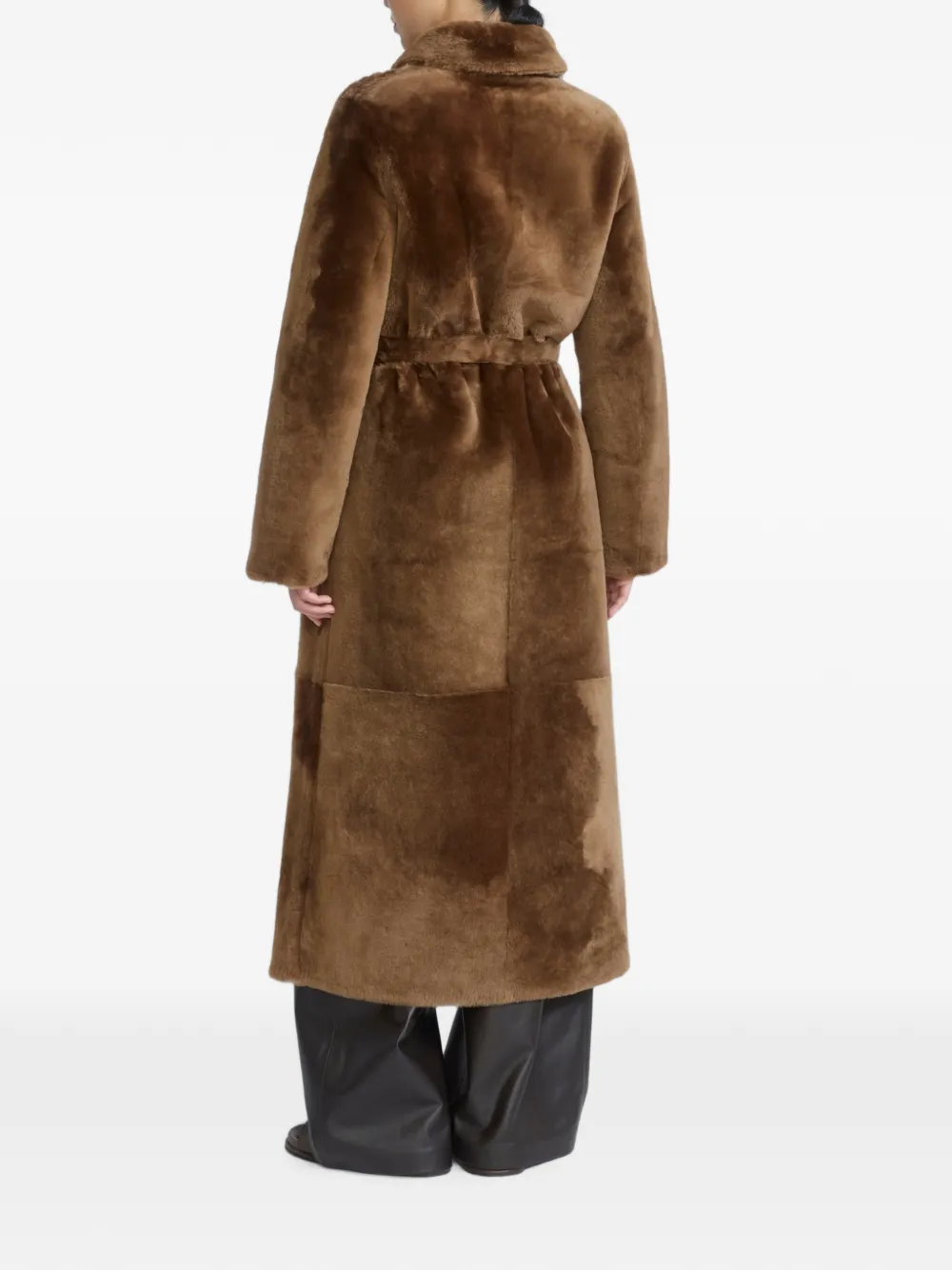 Yves Salomon Lammy coat Bruin
