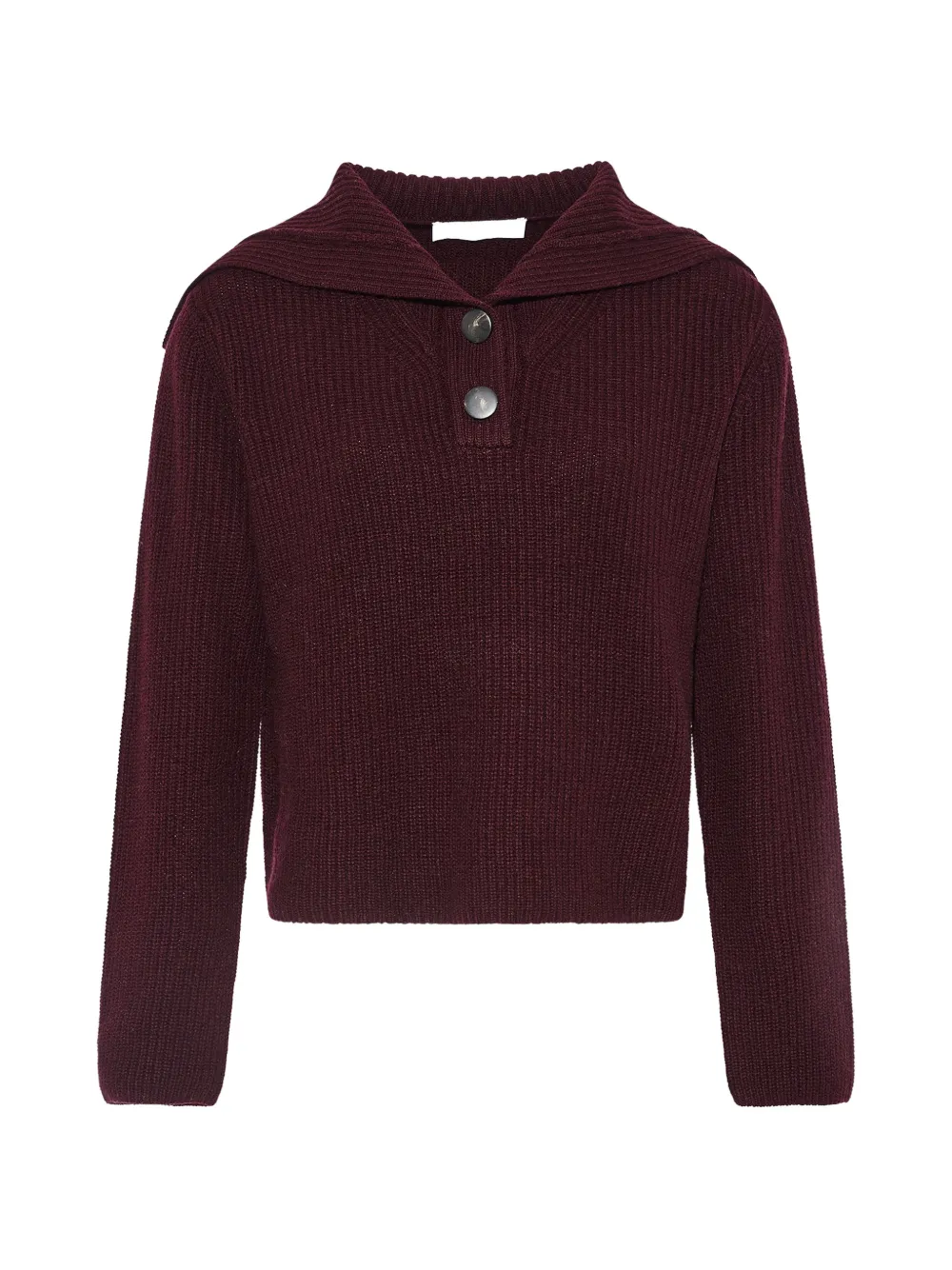Yves Salomon Pullover mit geknöpftem Matrosenkragen - Rot