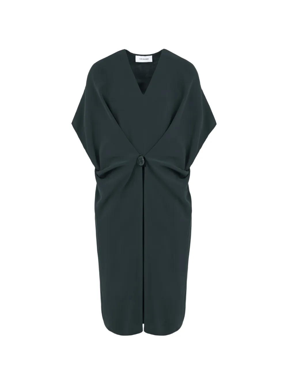Yves Salomon draped silk-crepe dress
