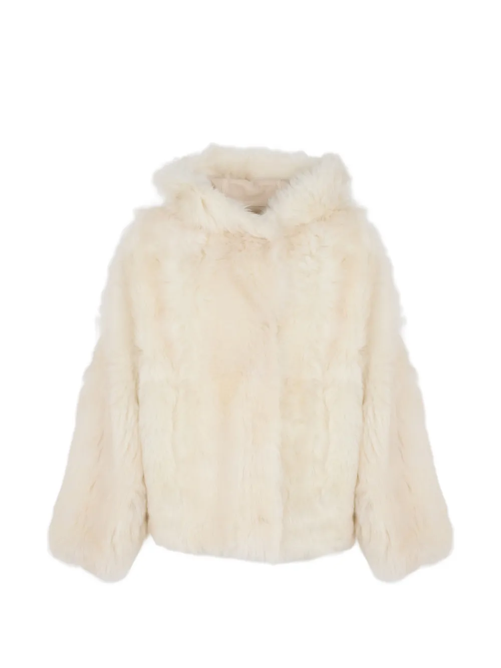 Yves Salomon reversible hooded shearling jacket Beige