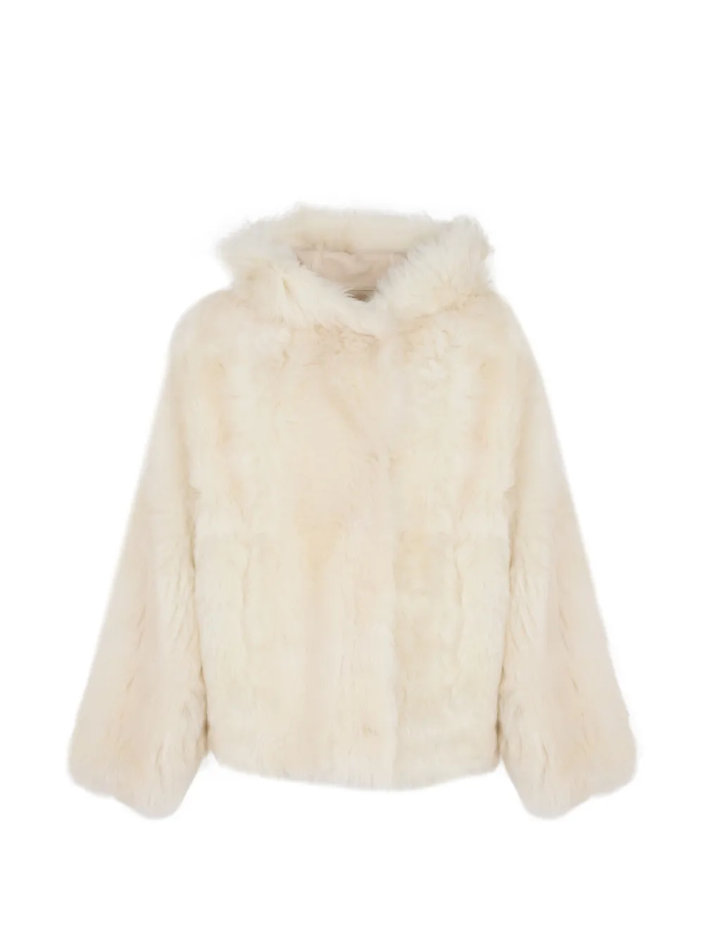 Yves Salomon reversible hooded shearling jacket - Nude