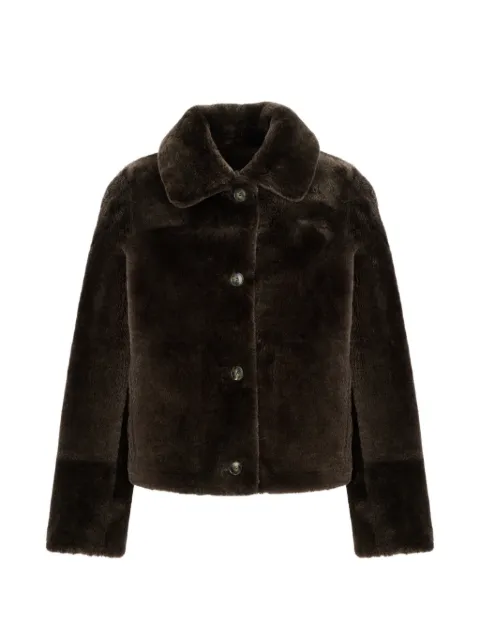 Yves Salomon button-fastening shearling jacket