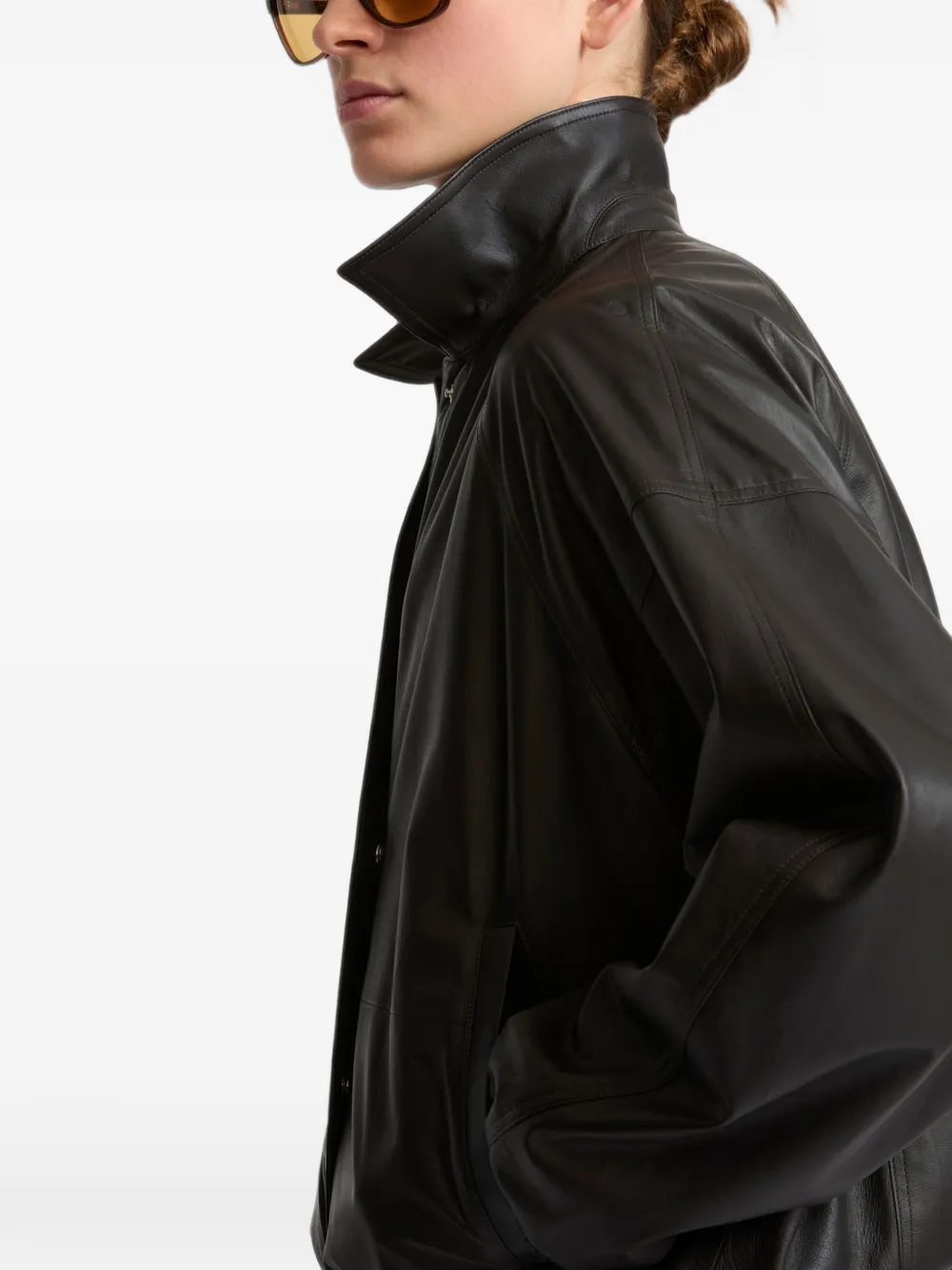 Yves Salomon button-down long-sleeve jacket Bruin