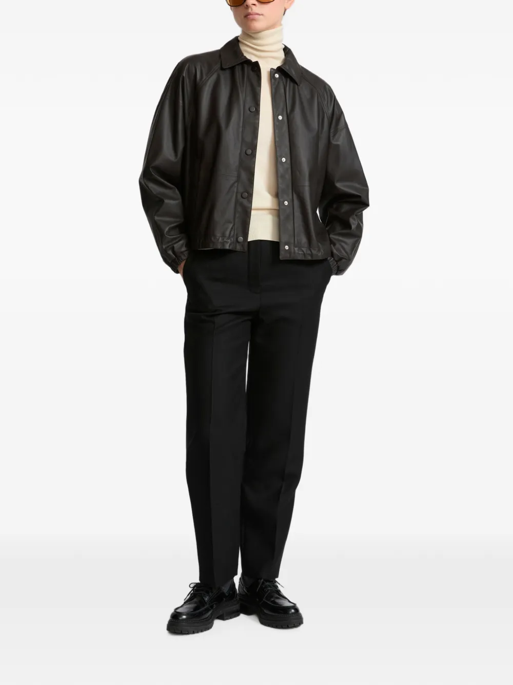 Yves Salomon button-down long-sleeve jacket Bruin