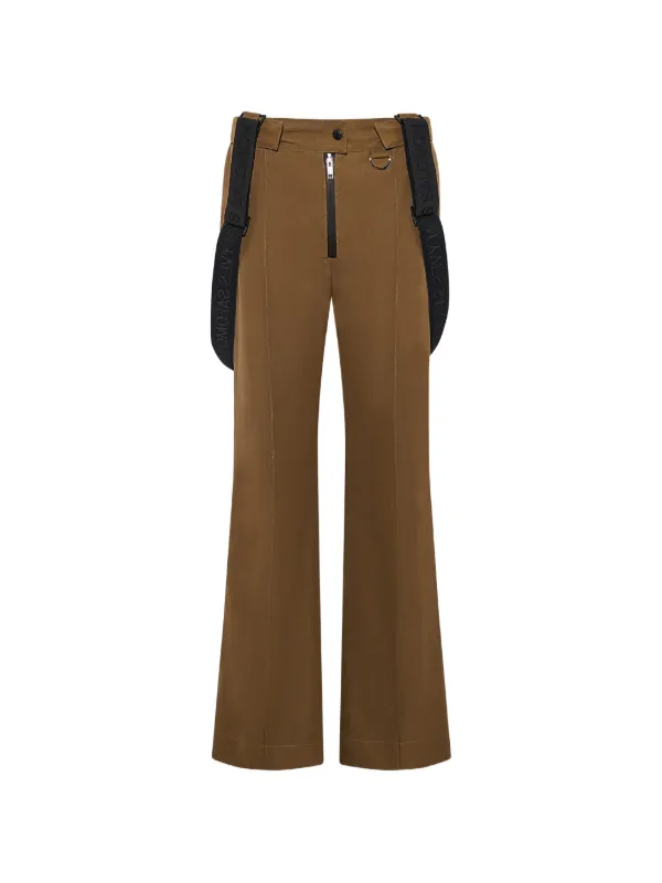 Yves Salomon Logo-strap Ski Pants in Brown