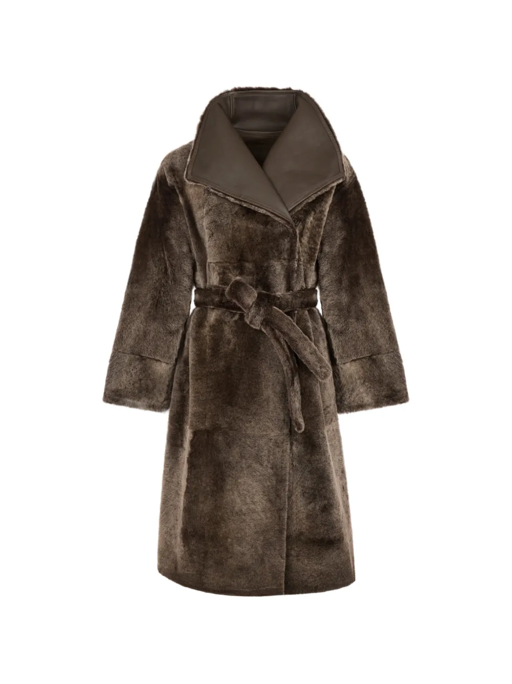 Yves Salomon reversible Lacon shearling coat - Braun