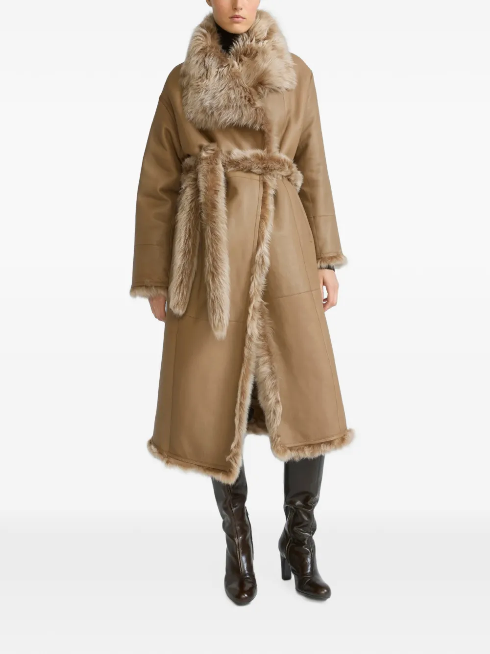 Yves Salomon Lammy coat Beige