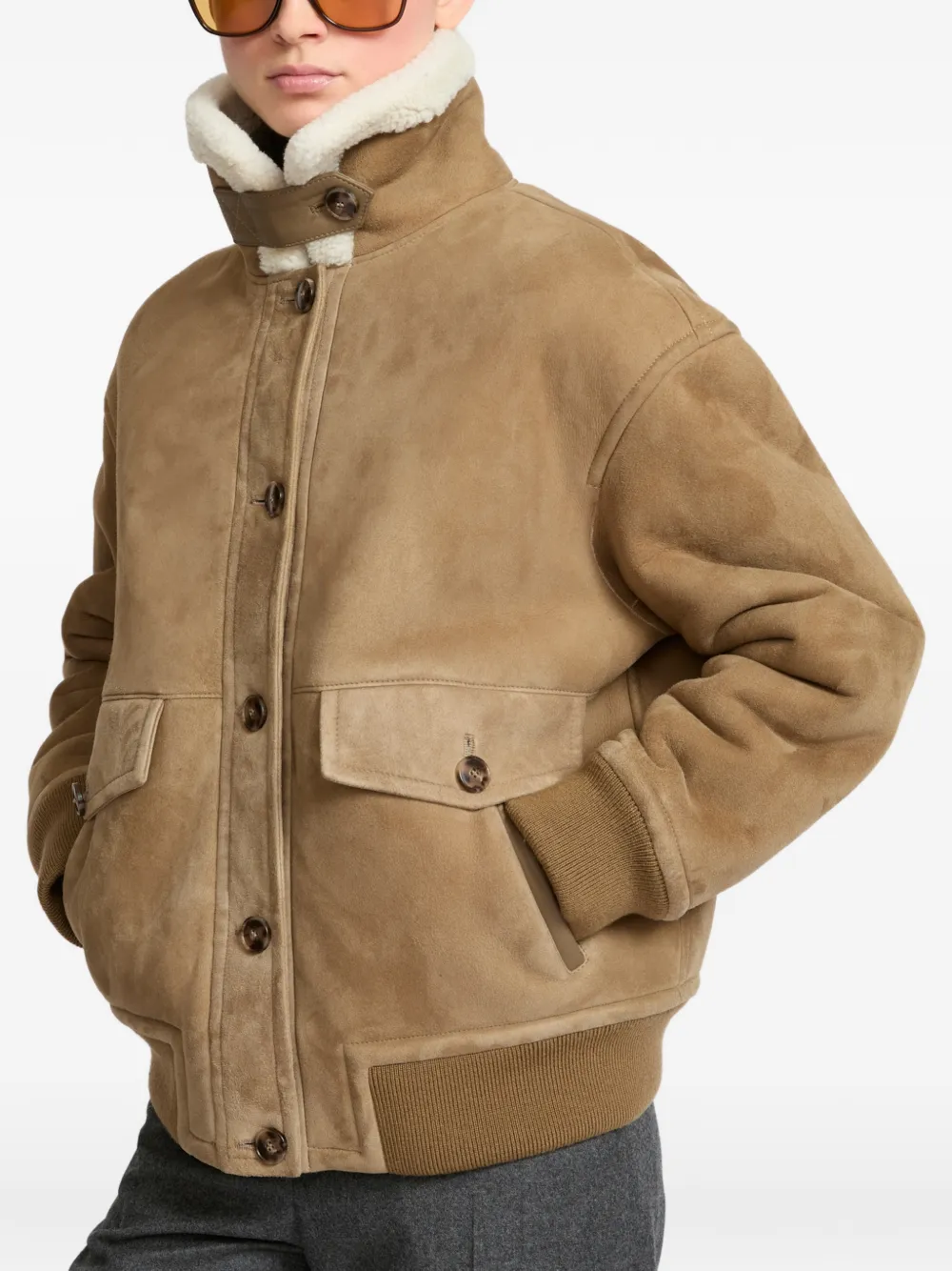 Yves Salomon Lammy bomberjack Beige