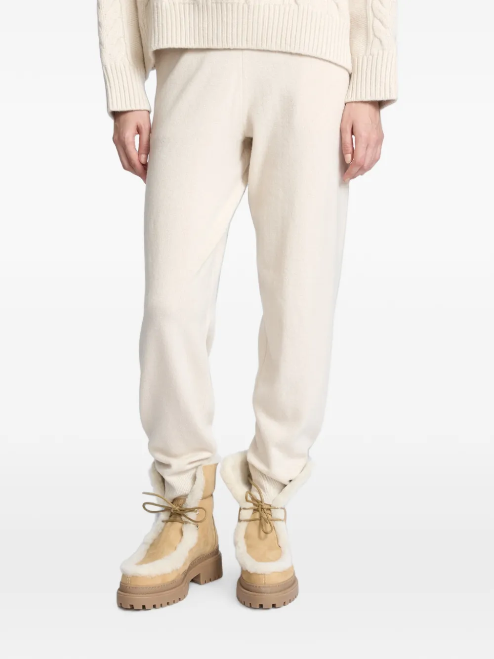 Yves Salomon Gebreide trainingsbroek Beige