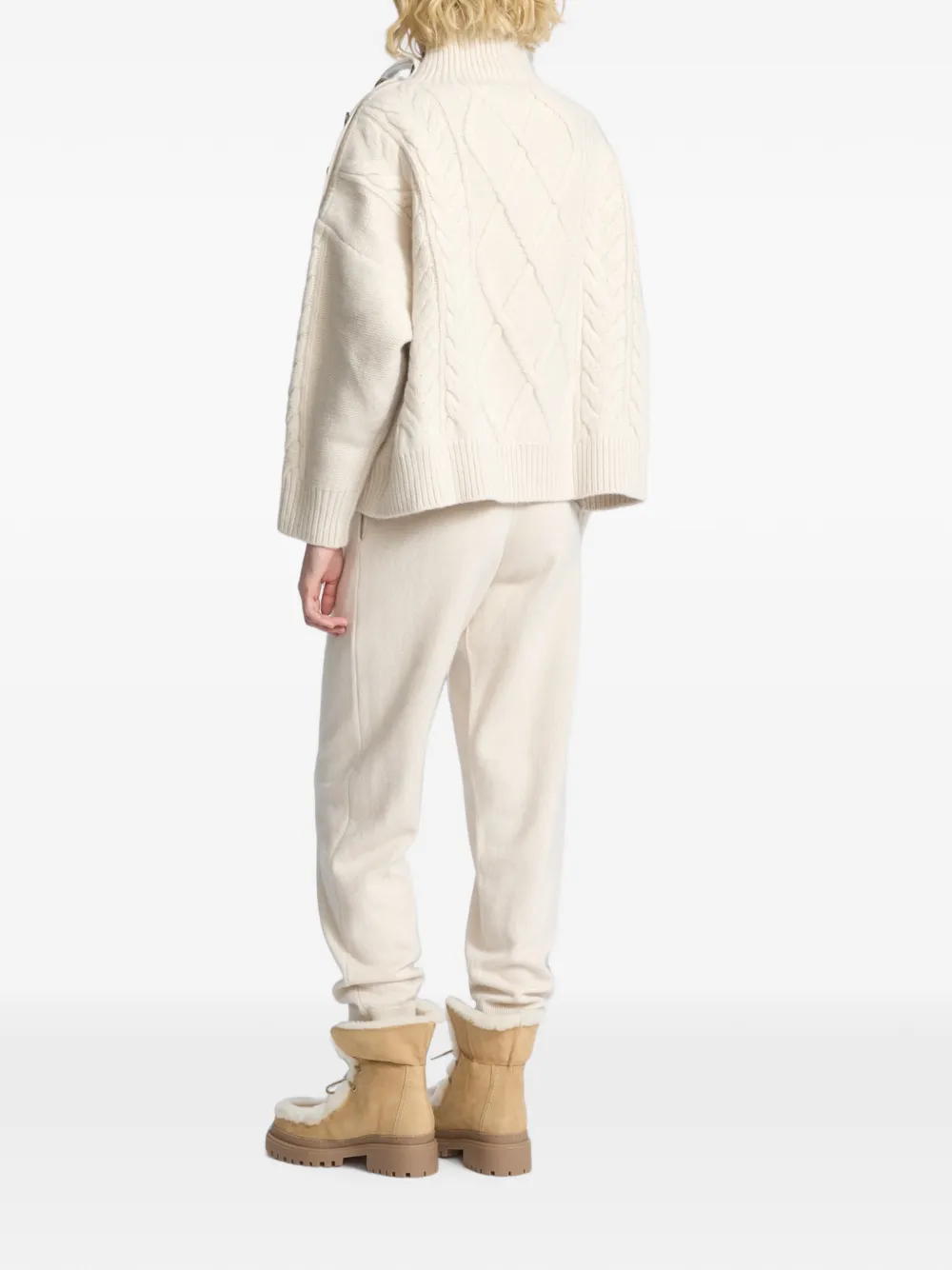 Yves Salomon Gebreide trainingsbroek Beige