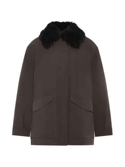 Yves Salomon parka con cuello texturizado