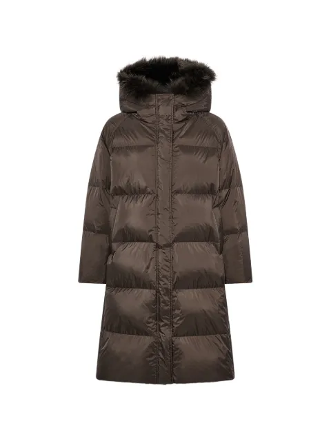 Yves Salomon shearling-trim quilted coat