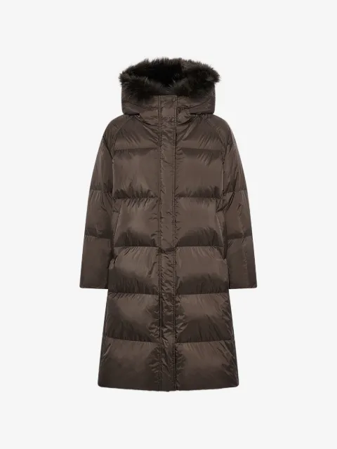 Yves Salomon shearling-trim quilted coat