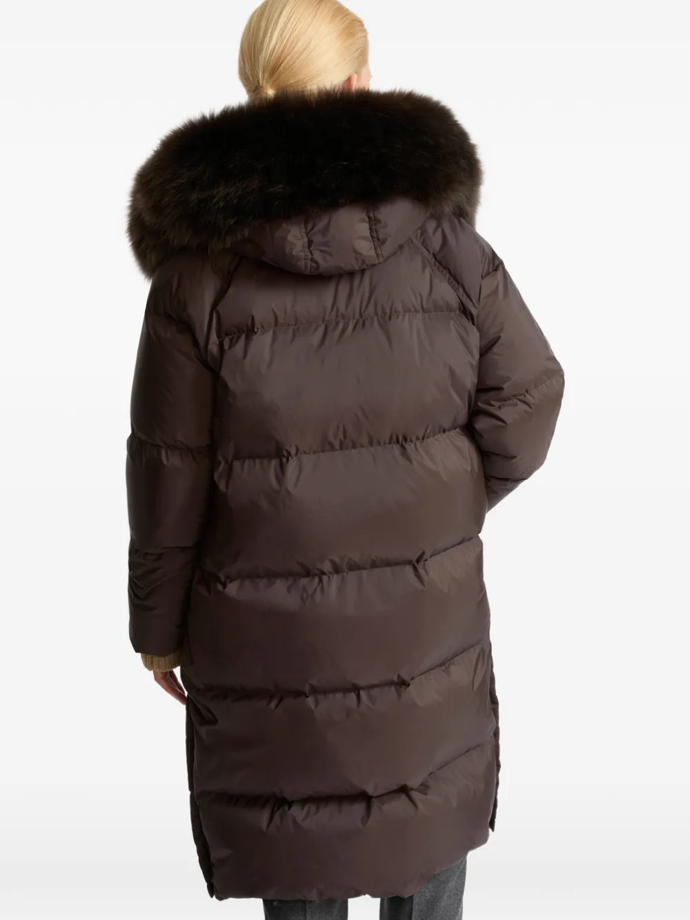 Yves Salomon Lammy coat Bruin