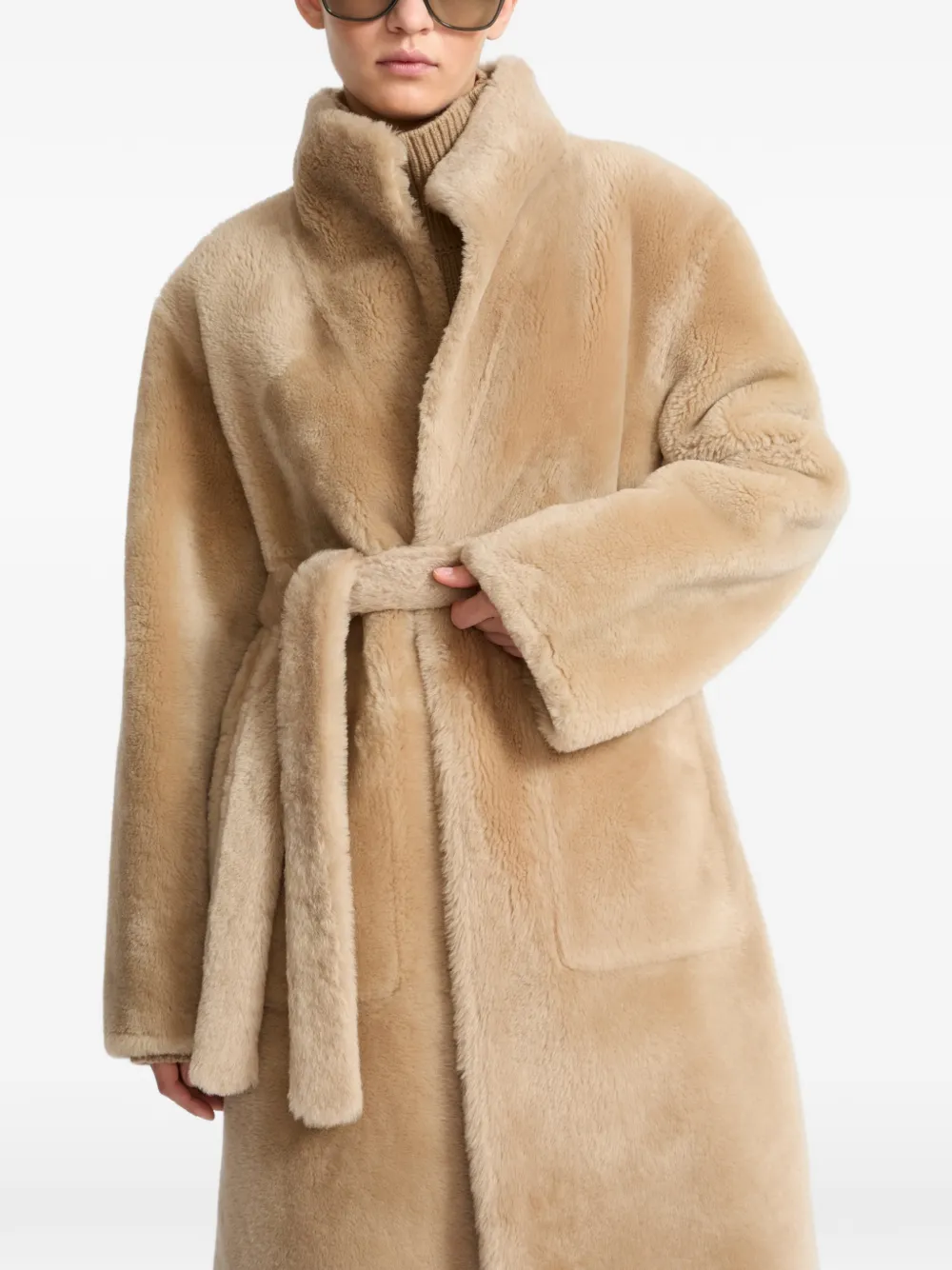 Yves Salomon Lammy coat Beige