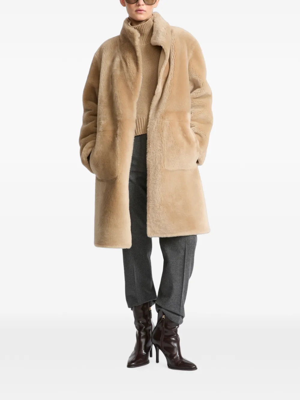 Yves Salomon Lammy coat Beige
